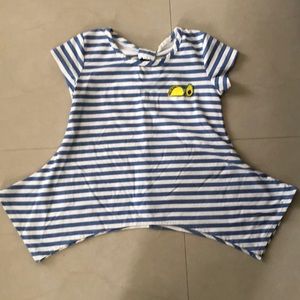 White and blue t-shirt